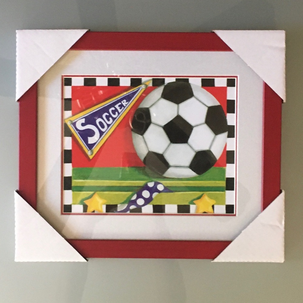 NIP:  Kathy Middlebrook Framed Soccer Print